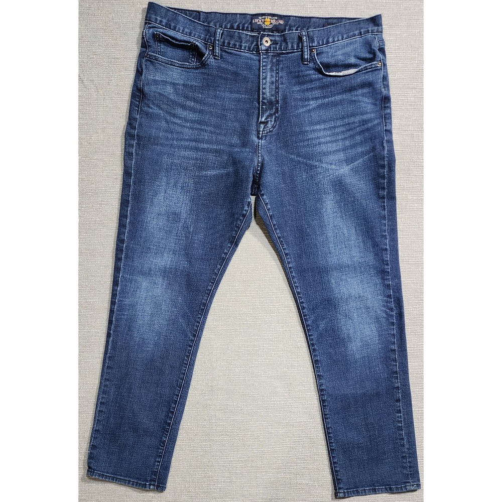 Lucky Brand 410 Athletic Fit Jeans Mens 40x32 Dark Wash Blue Denim Stretch